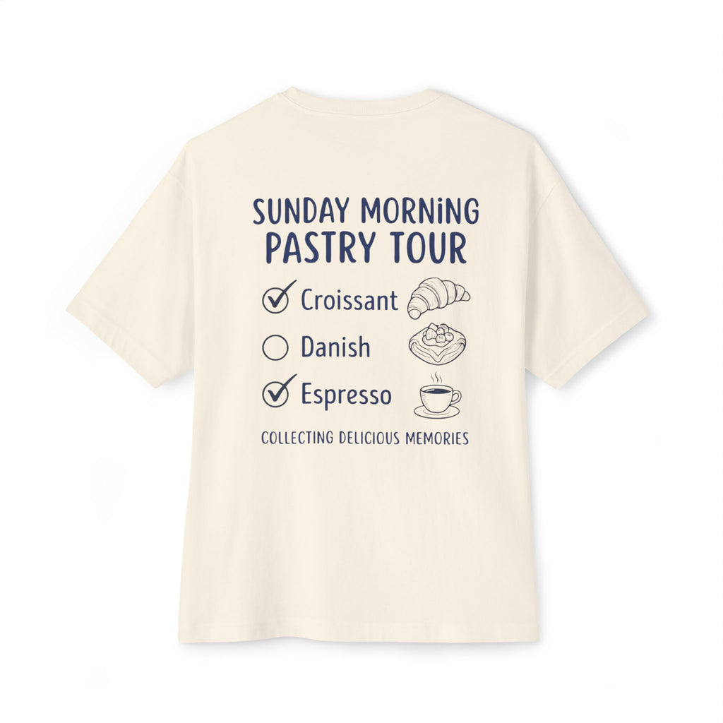 Pastry Tour Tee — "Sunday Morning Artisan Bakery" Croissant & Espresso Graphic Shirt