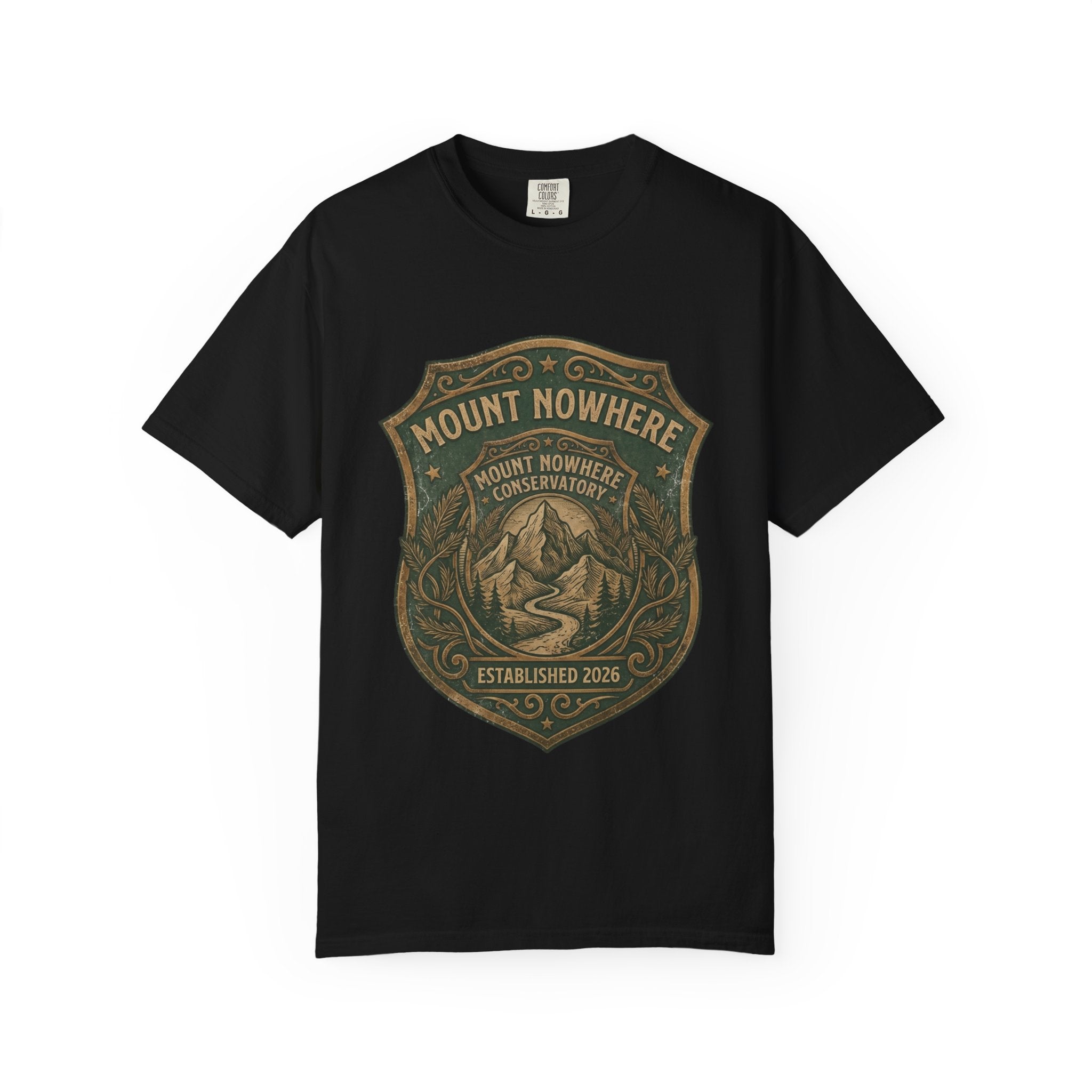 Mount Nowhere Vintage Mountain T-Shirt — Retro Outdoor Adventure Tee