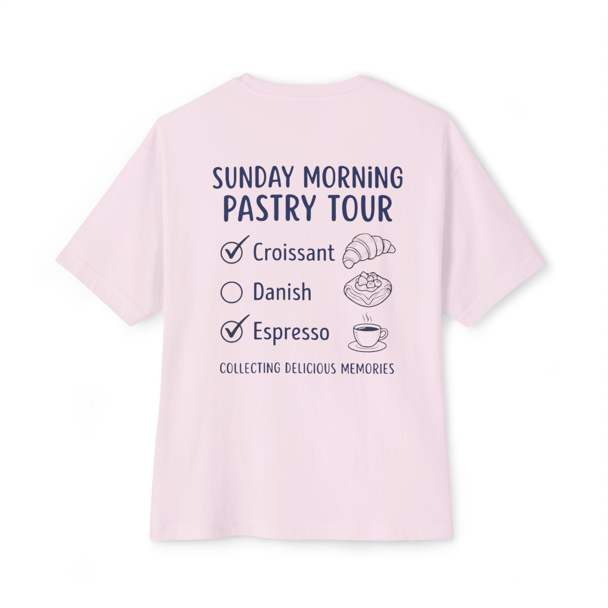 Pastry Tour Tee — "Sunday Morning Artisan Bakery" Croissant & Espresso Graphic Shirt