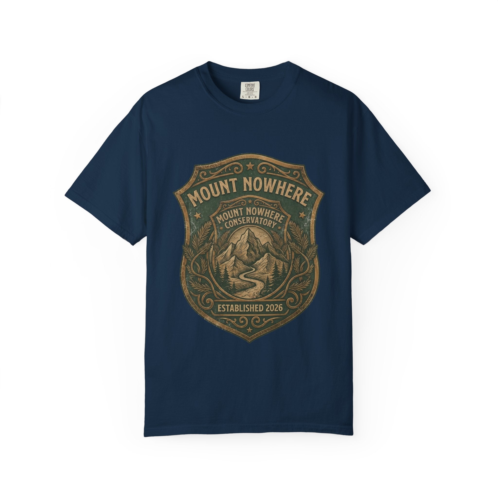 Mount Nowhere Vintage Mountain T-Shirt — Retro Outdoor Adventure Tee