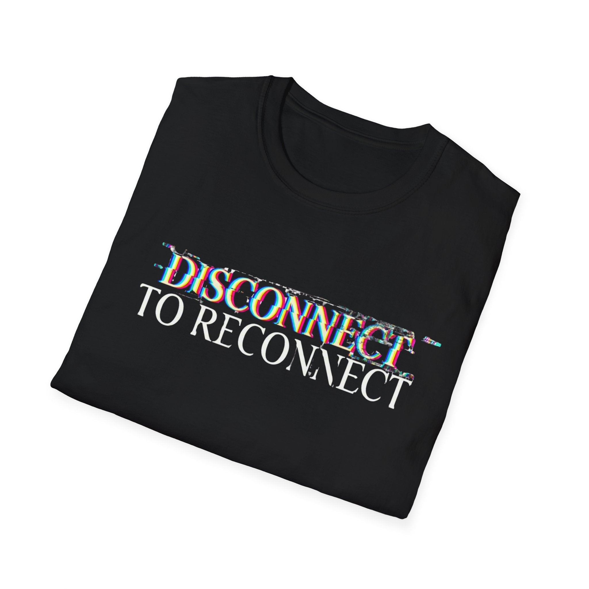 Disconnect Glitch Graphic T-Shirt