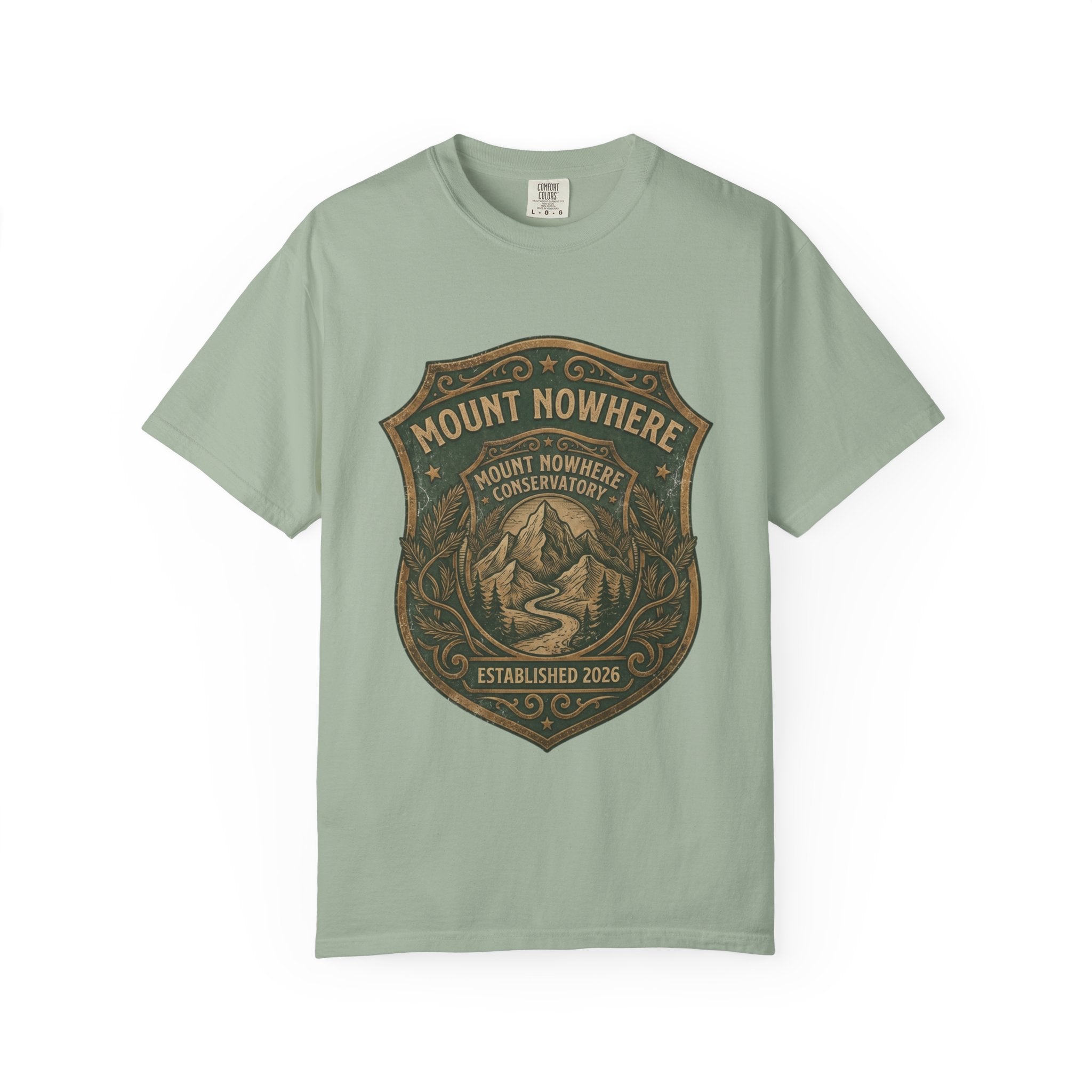 Mount Nowhere Vintage Mountain T-Shirt — Retro Outdoor Adventure Tee